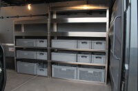 Alu Regalsystem 70x110x32/42cm (BxHxT)