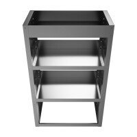 Alu Regalsystem 70x110x32/42cm (BxHxT)