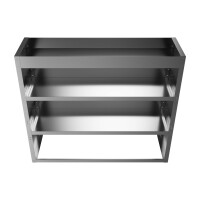 Alu Regalsystem 130x110x32/42cm (BxHxT)