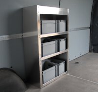 Alu Regalsystem 70x140x32/42cm (BxHxT)