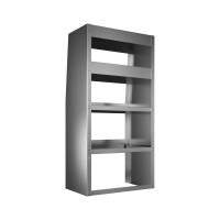 Alu Regalsystem 70x140x32/42cm (BxHxT)