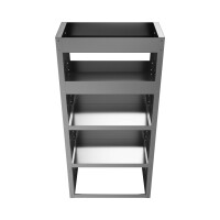 Alu Regalsystem 70x140x32/42cm (BxHxT)