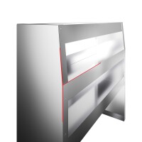 Alu Regalsystem 70x140x32/42cm (BxHxT)