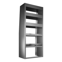 Alu Regalsystem 70x167x32/42cm (BxHxT)