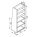 Alu Regalsystem 70x167x32/42cm (BxHxT)