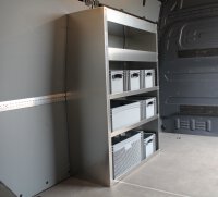 Alu Regalsystem 100x140x32/42cm (BxHxT)