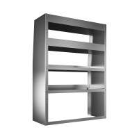 Alu Regalsystem 100x140x32/42cm (BxHxT)