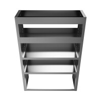 Alu Regalsystem 100x140x32/42cm (BxHxT)