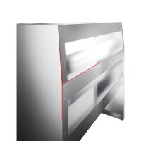 Alu Regalsystem 100x140x32/42cm (BxHxT)