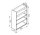 Alu Regalsystem 100x140x32/42cm (BxHxT)