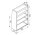 Alu Regalsystem 100x140x32/42cm (BxHxT)
