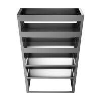 Alu Regalsystem 100x167x32/42cm (BxHxT)