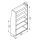 Alu Regalsystem 100x167x32/42cm (BxHxT)