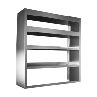 Alu Regalsystem 130x140x32/42cm (BxHxT)
