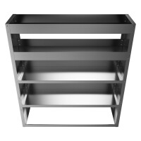 Alu Regalsystem 130x140x32/42cm (BxHxT)