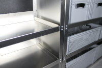 Alu Regalsystem 130x167x32/42cm (BxHxT)
