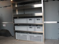 Alu Regalsystem 130x167x32/42cm (BxHxT)