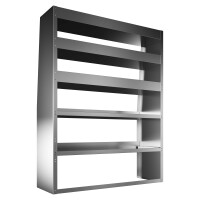 Alu Regalsystem 130x167x32/42cm (BxHxT)