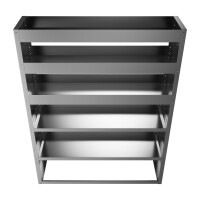 Alu Regalsystem 130x167x32/42cm (BxHxT)