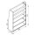 Alu Regalsystem 130x167x32/42cm (BxHxT)