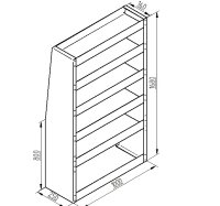 Regalsystem Bulli 100x168x25cm (BxHxT)