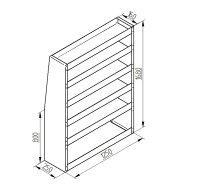 Regalsystem Bulli 125x168x25cm (BxHxT)