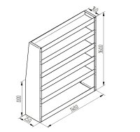 Regalsystem Bulli 148x168x25cm (BxHxT)