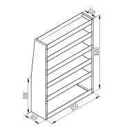 Regalsystem Bulli 125x168x32cm (BxHxT)