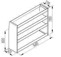 Regalsystem Bulli 148x110x32cm (BxHxT)