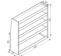 Regalsystem Bulli 148x140x32cm (BxHxT)