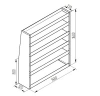 Regalsystem Bulli 148x168x32cm (BxHxT)