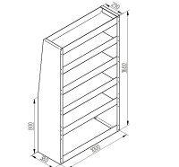Regalsystem Bulli 100x168x38cm (BxHxT)
