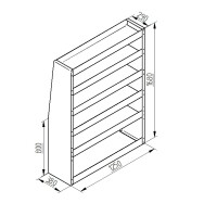 Regalsystem Bulli 125x168x38cm (BxHxT)