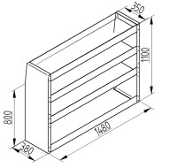 Regalsystem Bulli 148x110x38cm (BxHxT)