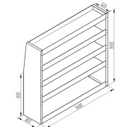 Regalsystem Bulli 148x140x38cm (BxHxT)