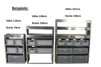 Regalsystem Kombi 100x167x42cm (BxHxT)