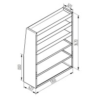 Regalsystem Kombi 130x167x42cm (BxHxT)