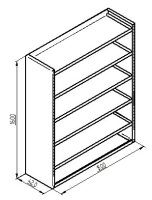 Regalsystem Box 130x160x42 (BxHxT)